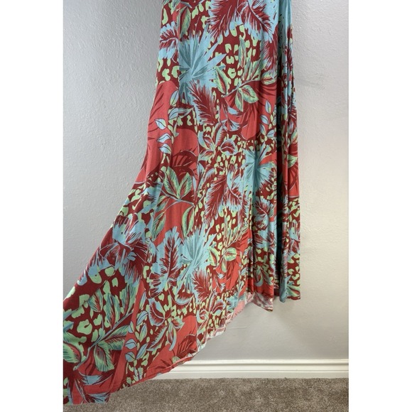 Soft Surroundings Tropical Floral Maxi Dress Flowy Sleeveless Resort Vacation PS - Picture 4 of 8